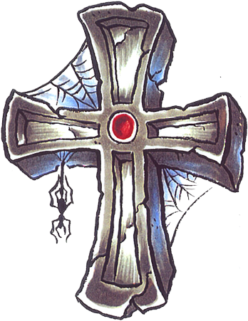 Cross - Tattoo (380x478), Png Download