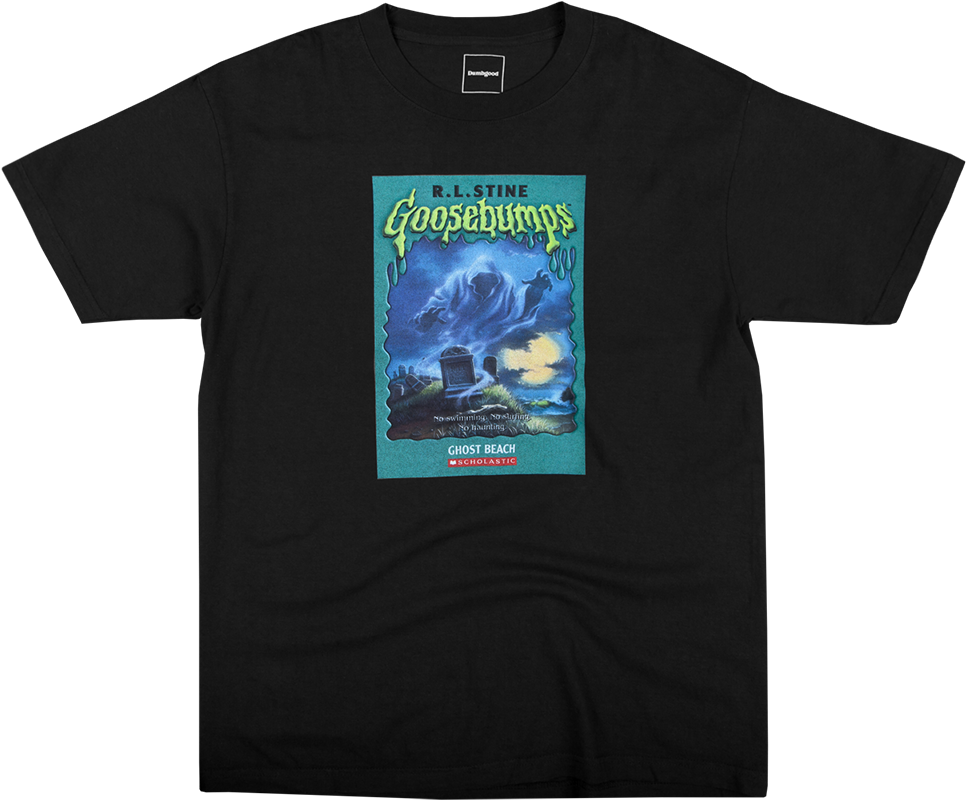 Ss Goosebumps Ghost Beach Tee Black - Deck Is Where The Circle Is T Shirt (1200x1200), Png Download