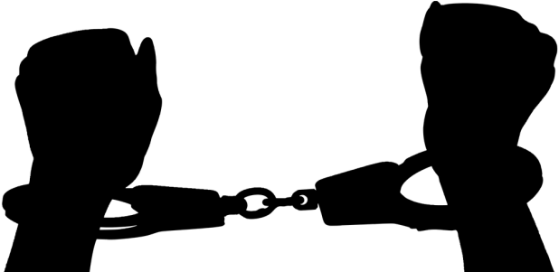 Arms In Handcuffs - Arrest Silhouette (780x300), Png Download