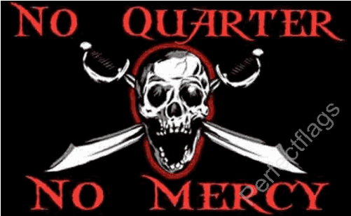 No Quarter No Mercy Flag (500x500), Png Download