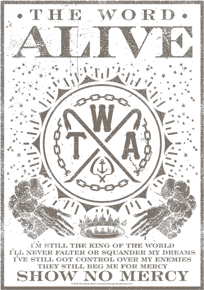 The Word Alive Show No Mercy Men's Ringer T-shirt - Emblem (691x1024), Png Download