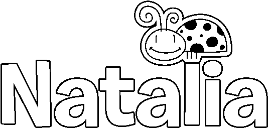 Dibujo De Natalia Para Colorear - Nombre Natalia Para Dibujar (600x470), Png Download