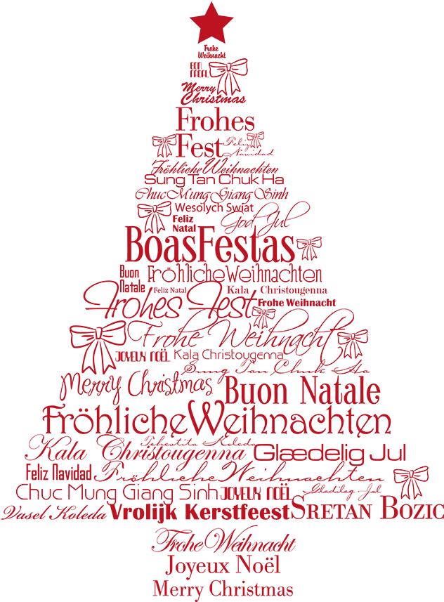Good Bloggers All This 2017 Christmas Time - Happy Christmas In Lots Of Languages (720x900), Png Download