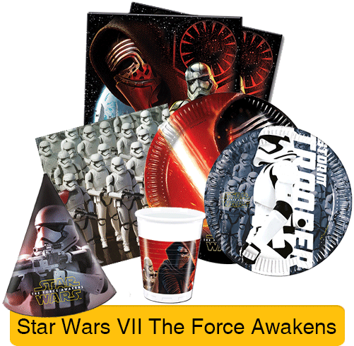 Star Wars Vii - Star Wars The Force Awakens Paper Party Plates - 20cm (500x500), Png Download