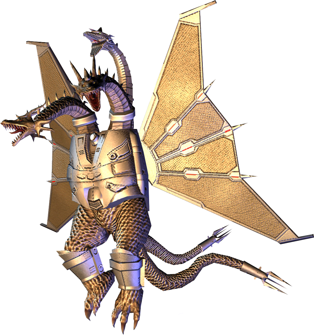 Mecha King Ghidorah - Godzilla Unleashed Mecha King Ghidorah Story Mode (1412x1190), Png Download