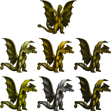 King Ghidorah Pallette Set - King Ghidorah Png (369x373), Png Download