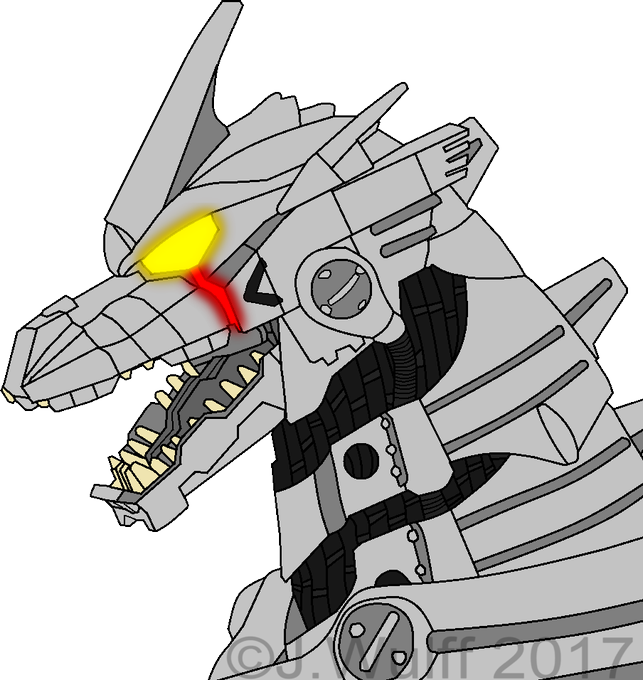 Mecha King Ghidorah Drawing - Digital Art (643x680), Png Download