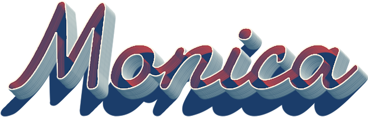 Monica 3d Letter Png Name - Name Michel (1560x588), Png Download