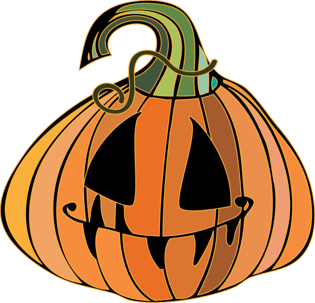 Happy Jack O Lantern Clipart At Getdrawings Com Free - Citrouille Halloween Dessin Orange (640x616), Png Download