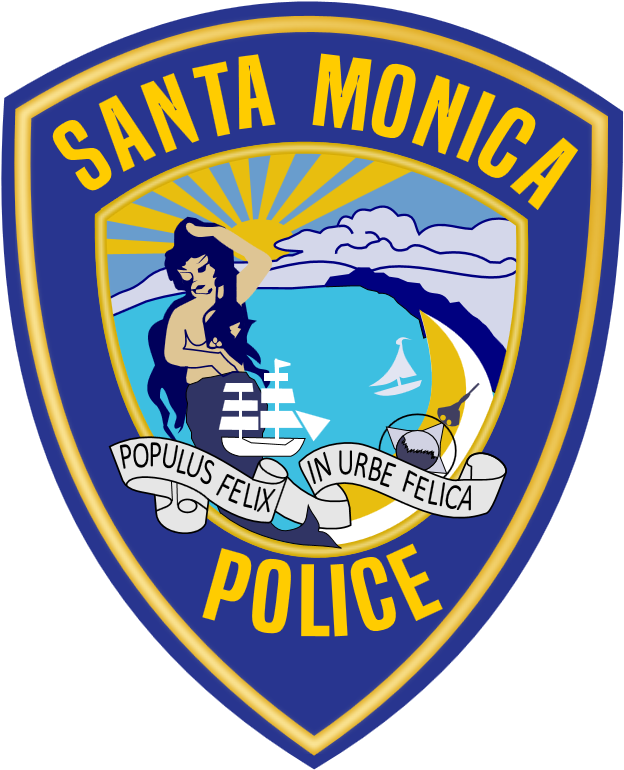 Santa Monica Police Patch (681x803), Png Download