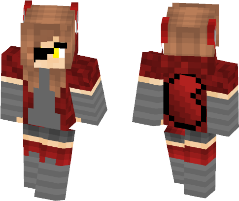 Fnaf Foxy Girl - Lil Uzi Vert Minecraft Skin (584x497), Png Download