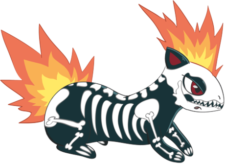 Quilava Is Impatient To Play Trick Or Treat It Tired - Quilava Halloween (460x335), Png Download