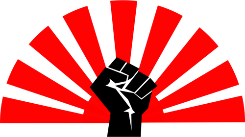 Fist Clipart Power - No Background Black Power Fist (500x280), Png Download