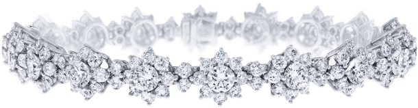 Sunflower By Harry Winston, Small Diamond Bracelet - Bracelet (760x500), Png Download