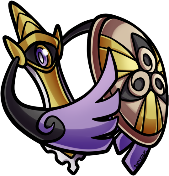 Aegislash By Princeofspirits - Cute Aegislash (600x647), Png Download