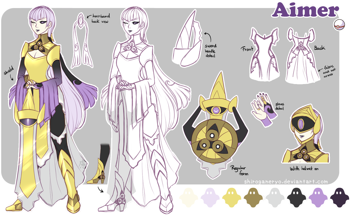 慮 On Twitter - Aegislash Gijinka (1200x736), Png Download