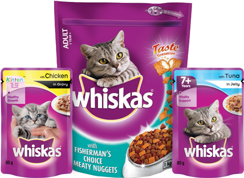 Download Throughout Their Life The Whiskas Range Offers Delicious Whiskas Chunks In Jelly With Tuna Pouch 100g Full Size Png Image Pngkit