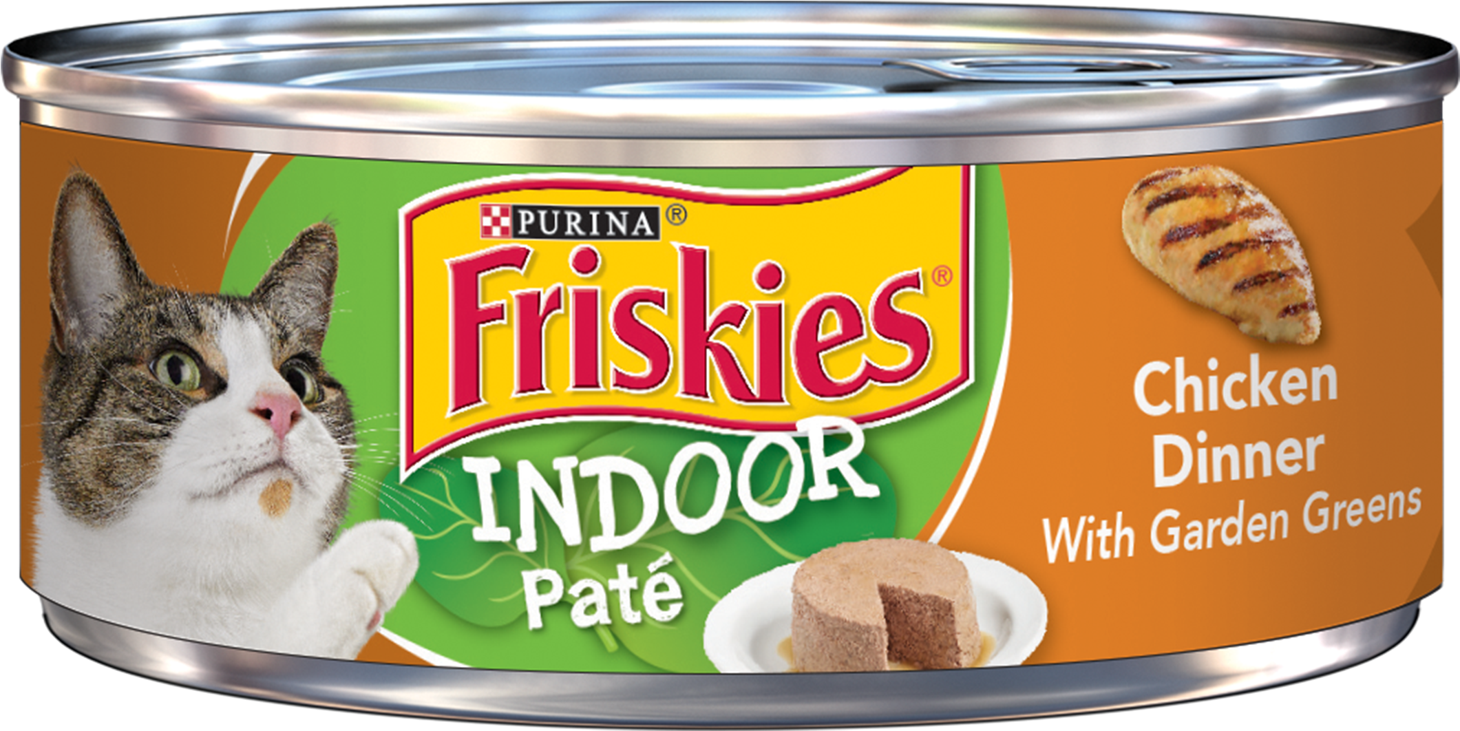 Purina Friskies Indoor Pate Chicken Dinner With Garden - Friskies Wet Cat Food, Poultry Platter Classic - 5.5 (2400x2400), Png Download