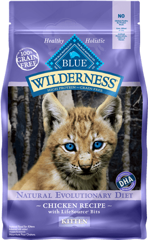 Blue Buffalo Wilderness Chicken Recipe For Kittens - Wilderness Cat Food Kitten (376x505), Png Download
