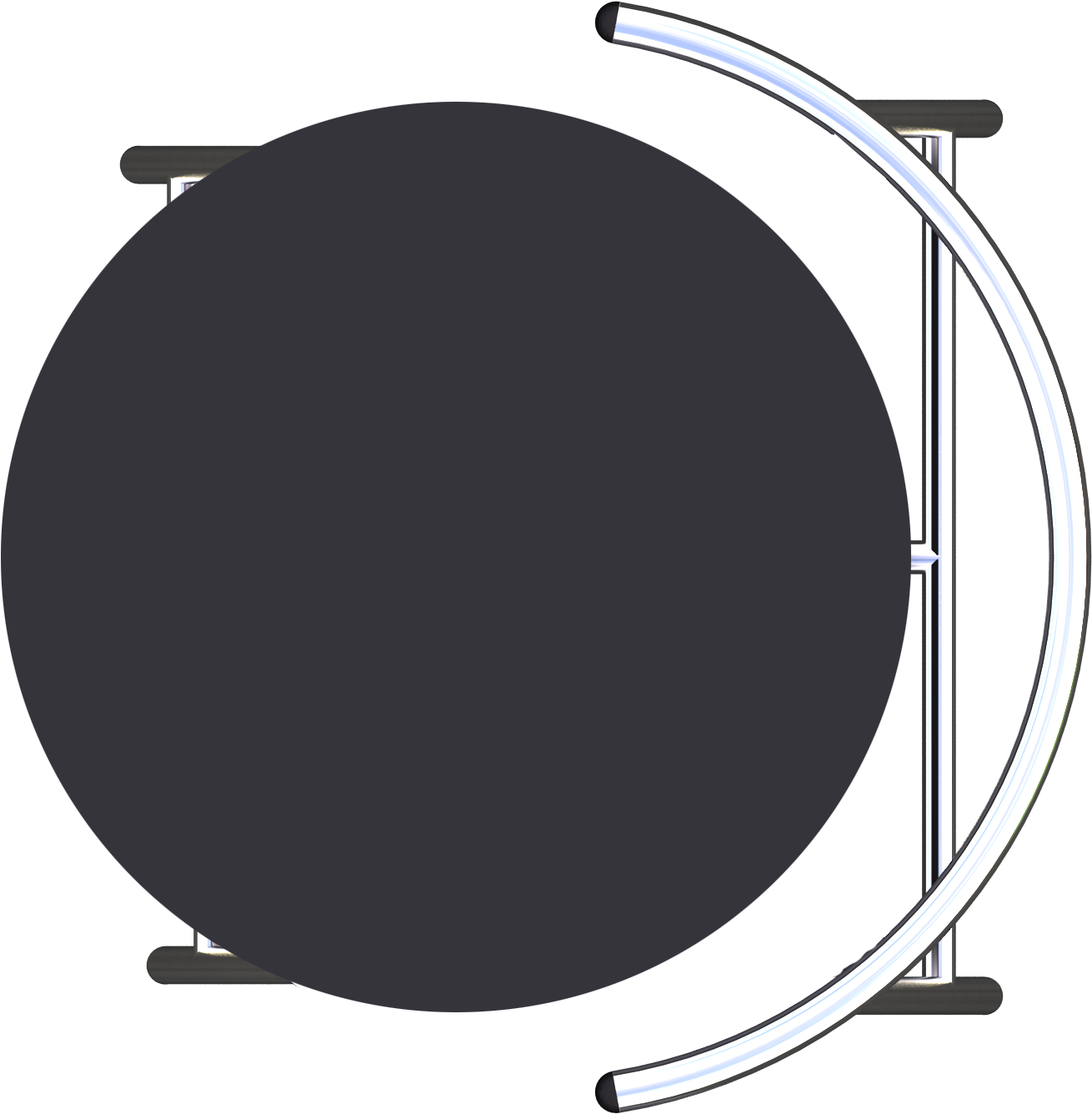 Silla Cocina Redonda - Circle (1518x1407), Png Download