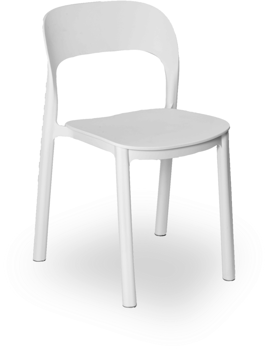 Silla Ona Blanca - Silla Blanca Transparente Png (860x1115), Png Download
