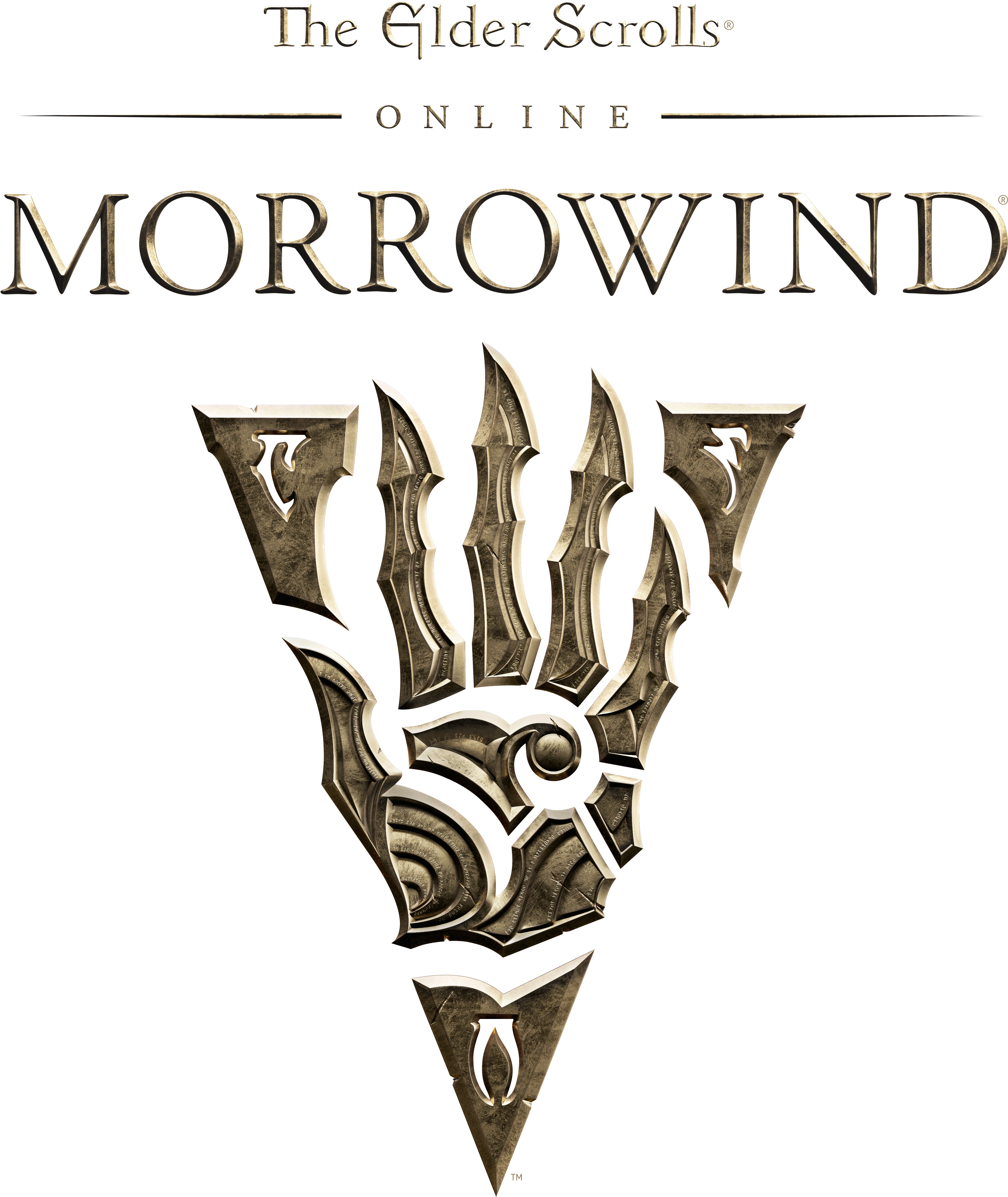 Today Marks The Release Of The First Dlc For The Elder - Elder Scrolls Morrowind Logo (3800x4500), Png Download