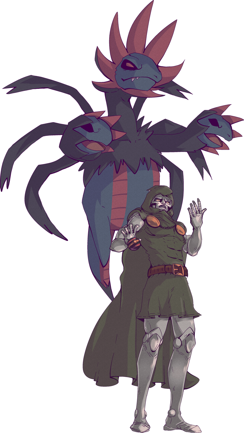 Doctor Doom And Sazandora - Cartoon (800x1418), Png Download