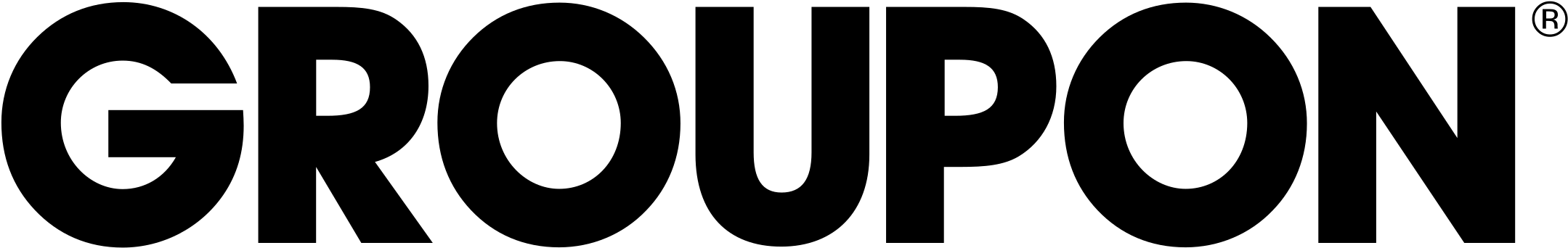 Groupon Logo Black (2400x516), Png Download