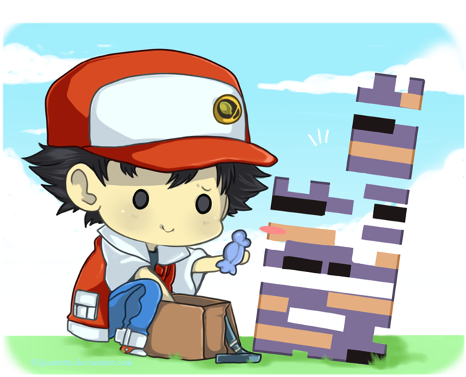 , Red, And Red And Etc) Drawn By Quartette - Pokemon Red Blue Ghost (750x569), Png Download