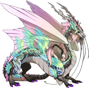 The First One I Got Was Missingno - Flight Rising Imperial Gray (350x350), Png Download