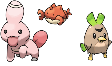 “ Baby Forms Of Lickitung, Krabby, And Farfetch'd - Cartoon (500x323), Png Download