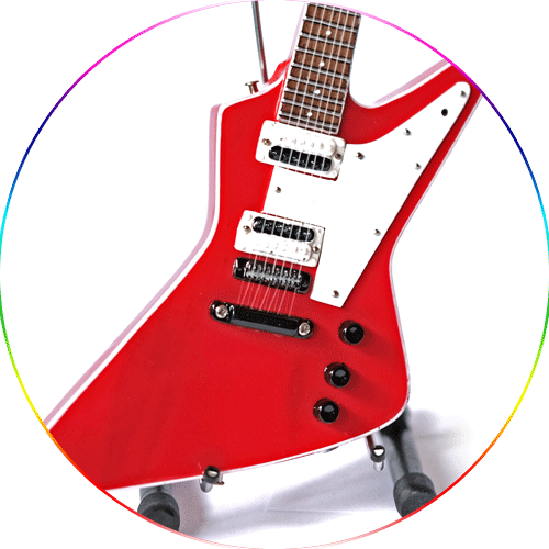 Sammy Hagar Miniature Guitar Replica Collectible Red - Guitar (500x500), Png Download