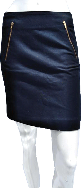 Banana Republic Size 12 Black Mini Skirt With Gold - Miniskirt (450x600), Png Download