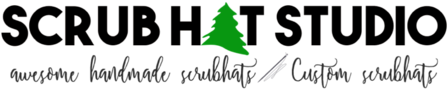 The Scrub Hat Studio - Christmas Tree (450x171), Png Download