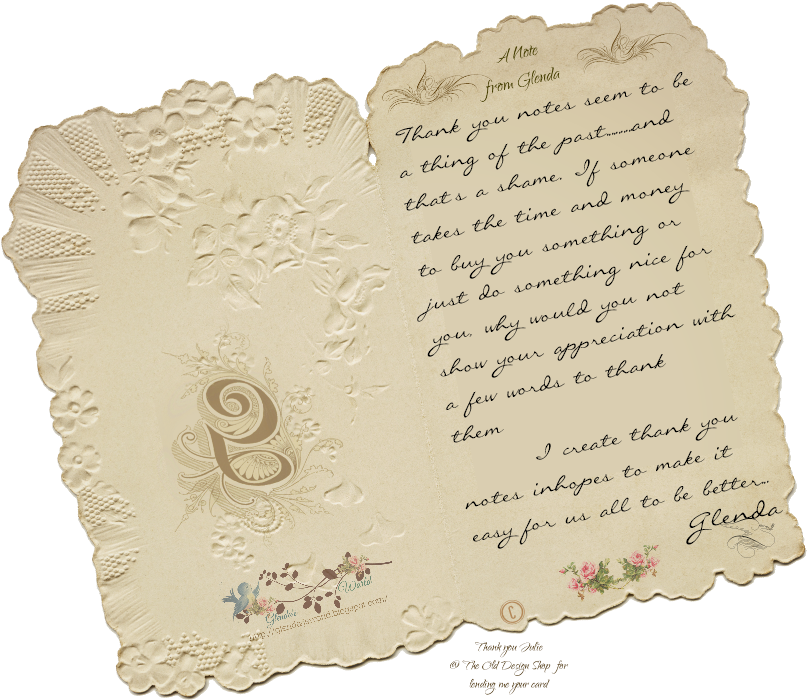 Small Folded Thank You Card Set (825x743), Png Download