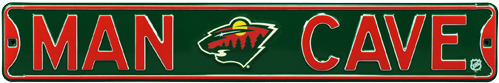 Minnesota Wild “man Cave” Authentic Street Sign - Wall Sign: Wall Sign: Minnesota Wild, 6x36in. (500x500), Png Download