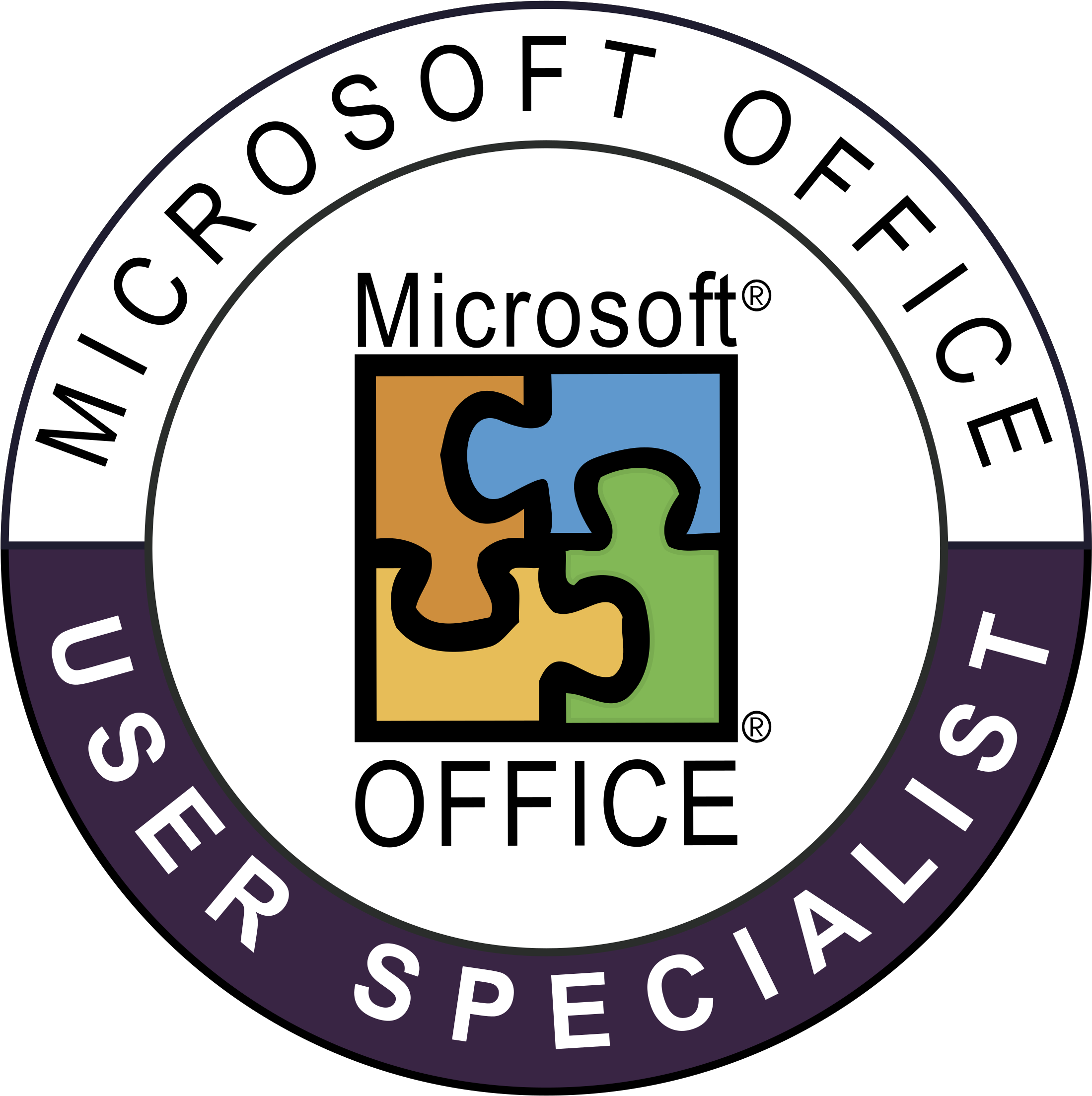 Microsoft Office User Specialist Logo Png Transparent - Logo Microsoft User Specialist (2400x2400), Png Download