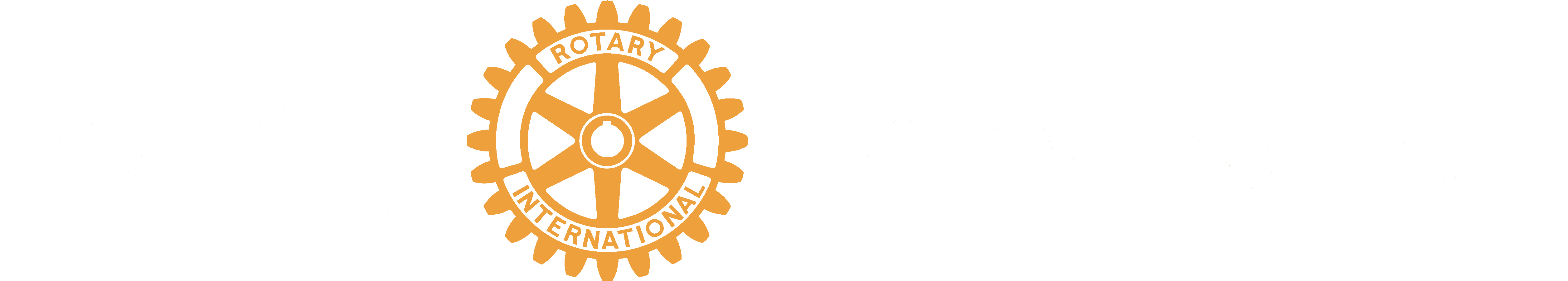 Rcks-08 Is The Wide Logo, With White Writing, White - Rotary Logo Png White (5148x1155), Png Download