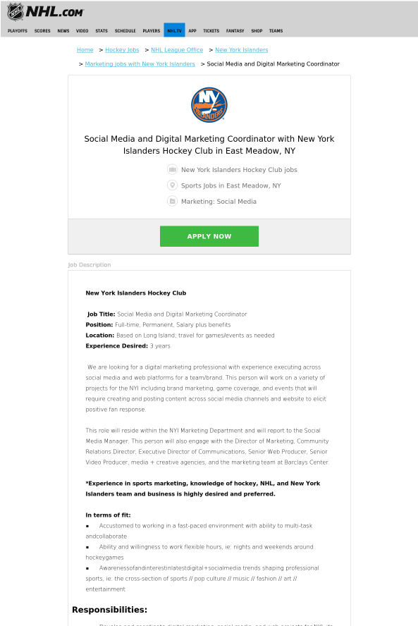 New York Islanders Hockey Club - Chrome Web Store (600x900), Png Download