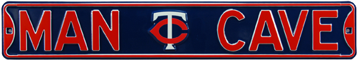 Minnesota Twins “man Cave” Authentic Street Sign - Minnesota Twins Navy 6" X 36" Man Cave Steel Street (500x500), Png Download