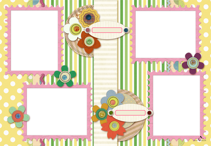 Plantilla Scrapbook 1 - Plantilla Scrapbook (709x490), Png Download