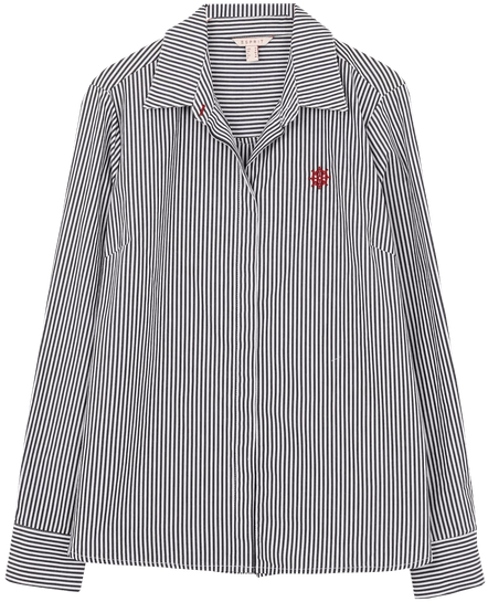 Camisa Rayas Bordada - Shirt (450x561), Png Download