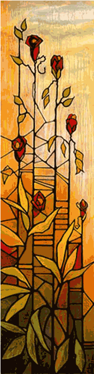 Stairways To Heaven - Stained Glass (500x750), Png Download