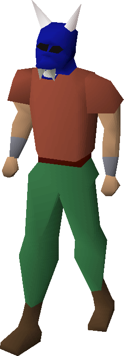 Blue Halloween Mask Equipped - Osrs Chefs Hat (247x706), Png Download