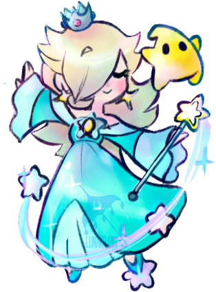 Rosalina Sticker By Wishkoi - Video Game (433x471), Png Download