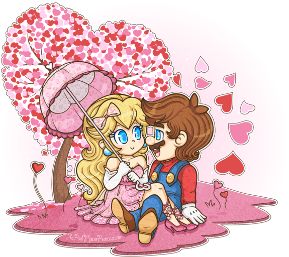 Princess Peach,daisy And Rosalina Images Mario X Peach - Princess Peach X Mario (600x540), Png Download