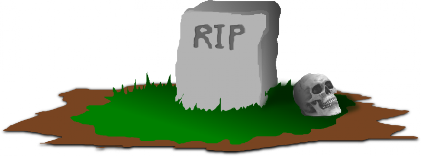 Gravestone With Skull Vector Graphics - Grave Clipart Png (1351x500), Png Download