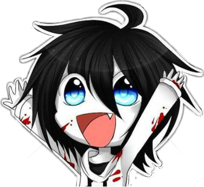 Jeff The Killer Cute Girl Chibi (415x380), Png Download