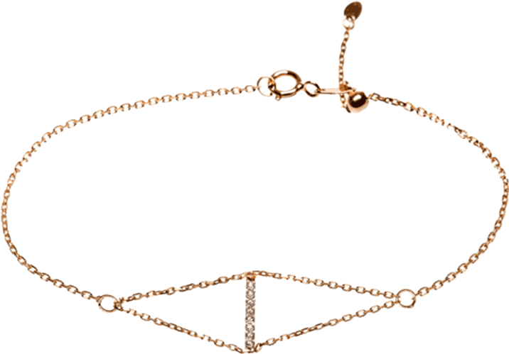 Pulsera Oro Triangulos Cadenas - Chain (800x800), Png Download