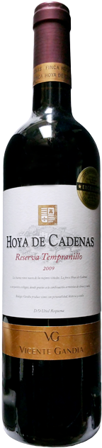 Hoya De Cadenas Tempranillo Reserva - Wine Bottle (450x758), Png Download